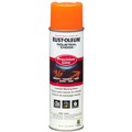 Painting | Rust-Oleum RST203036CT 17 oz. Aerosol Can Industrial Choice Precision Line Marking Paint - Flat Fluorescent Orange (12/Carton) image number 0