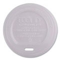 Cutlery | Eco-Products EP-ECOLID-8 EcoLid PLA Renewable/Compostable 8 oz Hot Cup Lids - White (800/Carton) image number 1