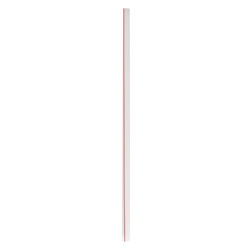 Food Service | Boardwalk BWKJSTW1025RW 10.25 in. Wrapped Jumbo Polypropylene Straws - Red/White Striped (2000/Carton) image number 0