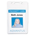 Office Jansan | Advantus 75451 2.68 in. x 4.38 in. Holder 2.38 in. x 3.63 in. Insert Vertical Proximity ID Badge Holders - Clear (50/Pack) image number 1