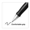Office Jansan | BIC VLG11 BLK Velocity Easy Glide 1 mm Medium Ballpoint Pen - Black Ink/Translucent Black Barrel (1-Dozen) image number 3