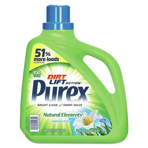  | Purex 01134 Ultra Natural Elements He Liquid Detergent, Linen And Lilies, 150 Oz Bottle, 4/carton image number 0
