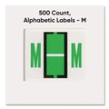 Bulk Savings Pricing 1 | Smead 67083 1 in. x 1.25 in. M Color-Coded End Tab Filing Labels - White (500/Roll) image number 1