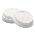 Cups and Lids | Dixie DL9540 10 oz. Sip-Through Hot Drink Dome Lids - White (100/Pack) image number 2