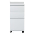  | Alera ALEPBBBFLG 14.96 in. x 19.29 in. x 27.75 in. 3-Drawer File Pedestal with Full-Length Pull - Light Gray image number 1