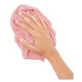 Cleaning Cloths | Boardwalk BWK12PINCLOTH 12 in. x 12 in. Microfiber Cloths - Pink (12/Pack) image number 1