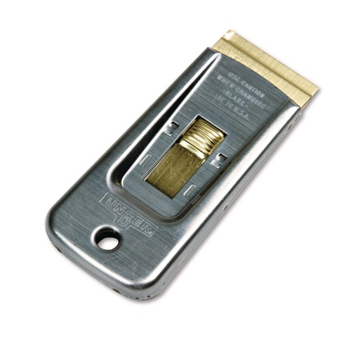 Cleaning & Janitorial Supplies | Unger SR500 4 in. Steel Handle 1-1/2 in. Wide Safety Scraper image number 0
