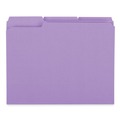  | Universal UNV16165 Reinforced 1/3-Cut Assorted Top-Tab File Folders - Letter Size, Violet (100/Box) image number 2