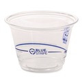Cups and Lids | Eco-Products EP-CR9 BlueStripe 9 oz. Plastic 25 Percent Recycled Content Cold Cups - Clear/Blue (1000/Carton) image number 1