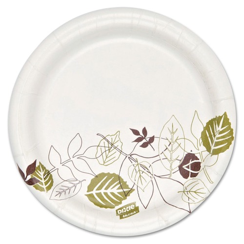Cutlery | Dixie SXP6PATH Pathways Soak Proof Shield 5.88 in. Paper Plates - Green/Burgundy (250/Pack, 4 Packs/Carton) image number 0