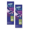 Mops | Swiffer 92811 WetJet 11 in. x 5 in. Cloth Head 46 in. Aluminum Plastic Handle Mop - White/Purple/Silver (2/Carton) image number 0