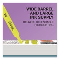 Highlighters | Sharpie 1770694 Tank-Style Chisel Tip Highlighters - Fluorescent Yellow Ink/Yellow Barrel (4/Pack) image number 4