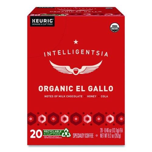 Coffee | Intelligentsia 5000371867 Light Roast Coffee K-Cups - El Gallo Organic (20/Box) image number 0