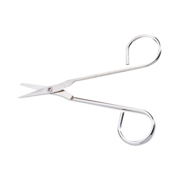 First Aid Only FAE-6004 4.5 in. Long Scissors - Straight Nickel Handle