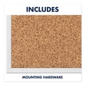 Office Jansan | Quartet 2303 36 in. x 24 in. Classic Series Cork Bulletin Board - Tan Surface, Silver Anodized Aluminum Frame image number 7