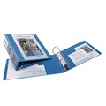 Office Jansan | Avery 05601 11 in. x 8.5 in. 3 Rings 3 in. Capacity Heavy-Duty Non Stick View Binder with DuraHinge and Slant Rings - Light Blue image number 3