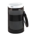 Rubbermaid Commercial FGS55ETBKPL 51 gal. Classics Perforated Round Open Top Steel Receptacle - Black image number 1