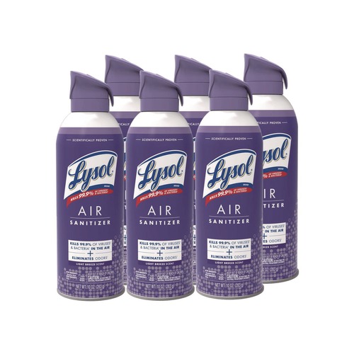 Cleaning & Janitorial Supplies | LYSOL Brand 19200-99394 10 oz Aerosol Can Air Sanitizer Spray - Light Breeze Scent (6/Carton) image number 0