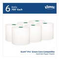 Cleaning & Janitorial Supplies | Kleenex 25630 7.5 in. x 700 ft. 1-Ply Hard Roll Paper Towels with Premium Absorbency Pockets - White/Green Core (6-Rolls/Carton) image number 1
