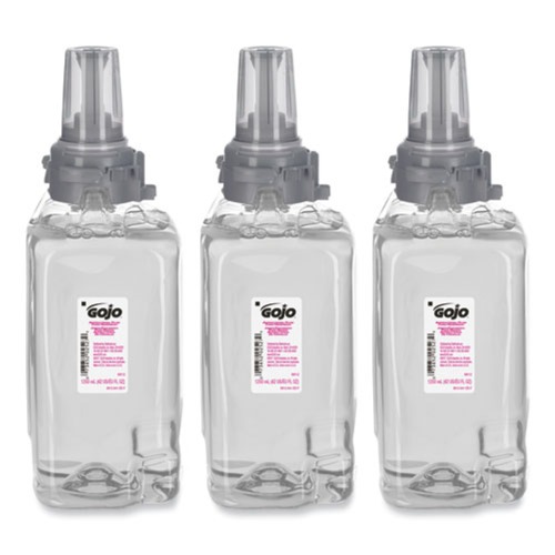 Hand Soaps | GOJO Industries 8812-03 Plum Scent 1250 mL Antibacterial Foam Handwash Refill for ADX-12 Dispenser (3-Piece/Carton) image number 0