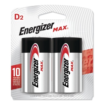 Energizer 1.5V MAX Alkaline D Batteries (2/Pack)