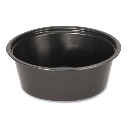Food Service | Fabri-Kal PPC150B 1.5 oz Plastic Portion Cups - Black (2500/Carton) image number 0