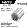 Sockets | Klein Tools 65801 1/2 in. Drive 1/2 in. Standard 12-Point Socket image number 1