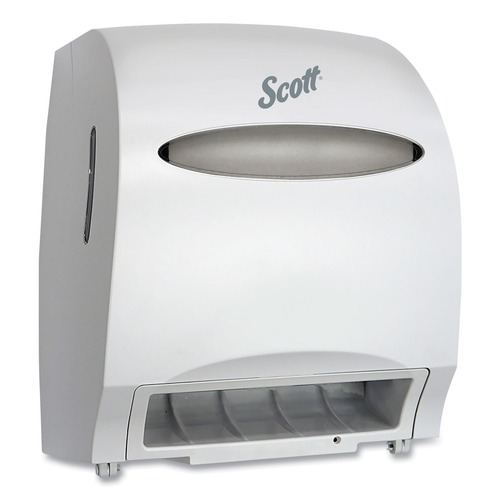 Paper Towel Holders | Scott 48858 Essential 12.7 in. x 9.57 in. x 15.76 in. Electronic Hard Roll Towel Dispenser - White (1/Carton) image number 0