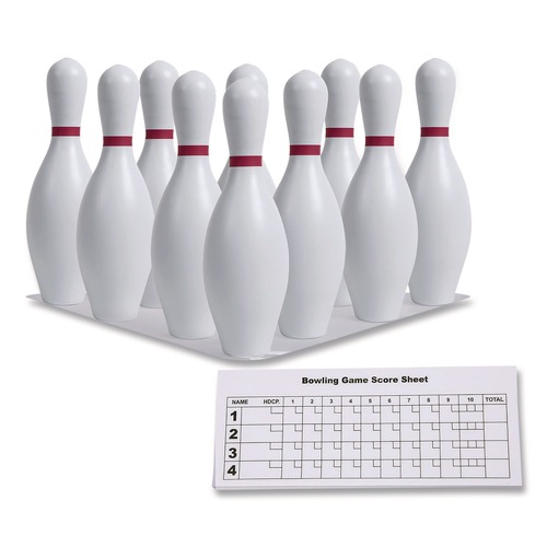 Toys | Champion Sports BP10 Plastic Bowling Pin Set - White (10/Set) image number 0