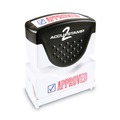 Bulk Savings Pricing 1 | ACCUSTAMP2 035525 1.63 in. x 0.5 in. APPROVED Pre-Inked Shutter Stamp - Red/Blue image number 0