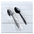 Food Service | Boardwalk BWKSPOONBLPPIW Mediumweight Polypropylene Spoon Cutlery - Black (1000/Carton) image number 4