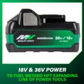 Batteries | Metabo HPT 380083M 18V/36V MultiVolt 5 Ah/2.5 Ah Water and Impact Resistant Lithium-Ion Battery image number 6
