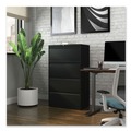 Office Jansan | Alera 25483 30 in. x 18.63 in. x 52.5 in. Legal/Letter-Size 4-Drawer Lateral File - Black image number 4