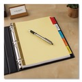 Office Jansan | Avery 11109 Big Tab 11 in. x 8.5 in. 5-Tab Double-Sided Gold Edge Reinforcing Insertable Dividers - Assorted Tabs/Buff (1-Set) image number 8