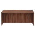  | Alera VA227236WA 71 in. x 41.38 in. x 29.63 in. Valencia Series Bow Front Desk Shell - Modern Walnut image number 1