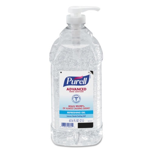Hand Sanitizers | PURELL 9625-04 2 L Pump Bottle Advanced Refreshing Gel Hand Sanitizer - Clean Scent (4/Carton) image number 0
