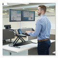 Office Furniture & Lighting | Fellowes Mfg Co. 8080301 32.75 in. x 24.25 in. x 5.5 in. to 22.5 in. Lotus DX Sit-Stand Workstation - Black image number 4
