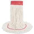 Cleaning & Janitorial Supplies | Boardwalk BWK503WHCT 5 in. Super Loop Cotton/Synthetic Fiber Wet Mop Head - Large, White (12/Carton) image number 1