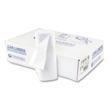 Inteplast Group S334016N 33 in. x 40 in. 16 mic 33 Gallon High-Density Commercial Can Liners - Clear (250/Carton)
