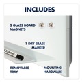 Office & Office Supplies | Quartet G7442E Element Aluminum Frame 74 in. x 42 in. Glass Dry-Erase Board - White/Silver image number 10