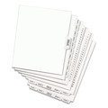 Office Jansan | Avery 01346 11 in. x 8.5 in. 25-Tab 401 to 425 Avery Style Preprinted Legal Exhibit Side Tab Index Dividers - White (1-Set) image number 5
