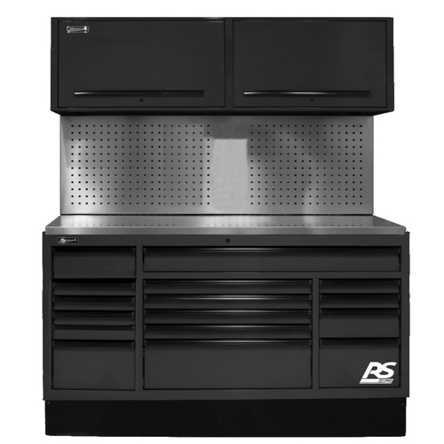 Cabinets | Homak BKCTS72004 72 in. CTS Conversion Kit with Tool Board Backsplash - Black image number 0