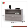 Office & Office Supplies | Linea Italia LITUR604ASH Urban 35.25 in. x 15.25 in. x 23.75 in. 36 in. Credenza Bottom Pedestal - Ash image number 3
