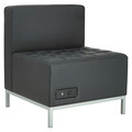  | Alera ALEQB8116P Alera Qub Series Powered Armless L Sectional, 26 3/8 X 26 3/8 X 30 1/2, Black image number 0