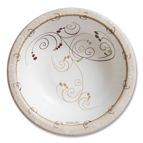 Bowls and Plates | SOLO HB12-J8001 12 oz. Symphony Heavyweight Paper Dinnerware Bowl - Tan (125/Pack, 8 Packs/Carton) image number 0
