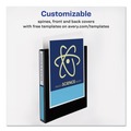 Office Jansan | Avery 09300 11 in. x 8.5 in. Sheet Size 1 in. Capacity 3 Rings Durable View Binder with DuraHinge and EZD Rings - Black image number 4