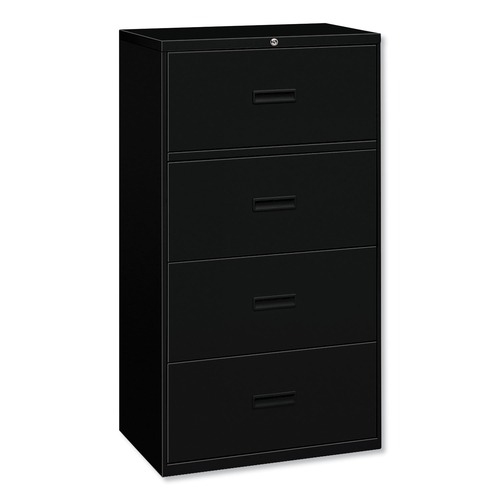 Office & Office Supplies | HON H484.L.P 400 Series 36 in. x 18 in. x 52.5 in.  4 Legal/Letter Size Lateral File Drawers - Black image number 0