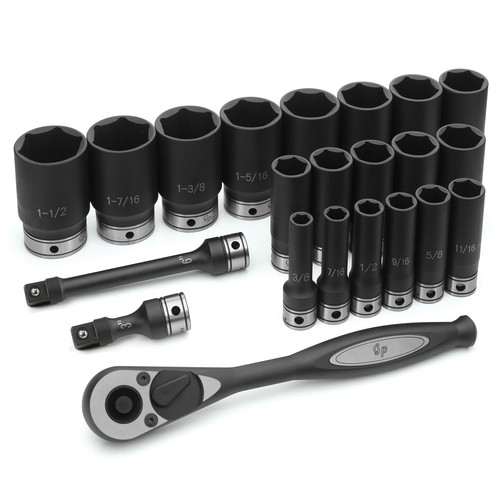Sockets | Grey Pneumatic 82622D 22-Piece 1/2 in. Drive 6-Point SAE Deep Duo Impact Socket Set image number 0