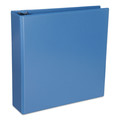 Mothers Day Sale! Save an Extra 10% off your order | Universal UNV20733 11 in. x 8.5 in. 2 in. Capacity 3 Rings Slant D-Ring View Binder - Light Blue image number 0