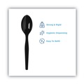 Cutlery | Dixie SSS51 SmartStock Series-O 6 in. Mediumweight Plastic Cutlery Spoons Refill - Black (40/Pack, 24 Packs/Carton) image number 3